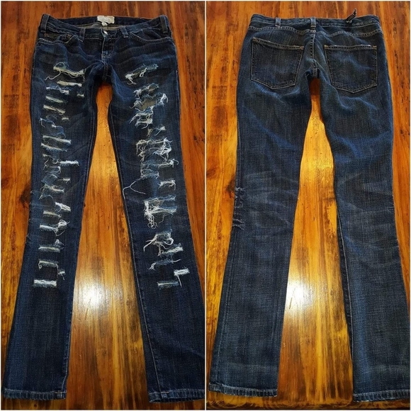 Current/Elliott The Skinny Jeans (Shredded) - Picture 2 of 10